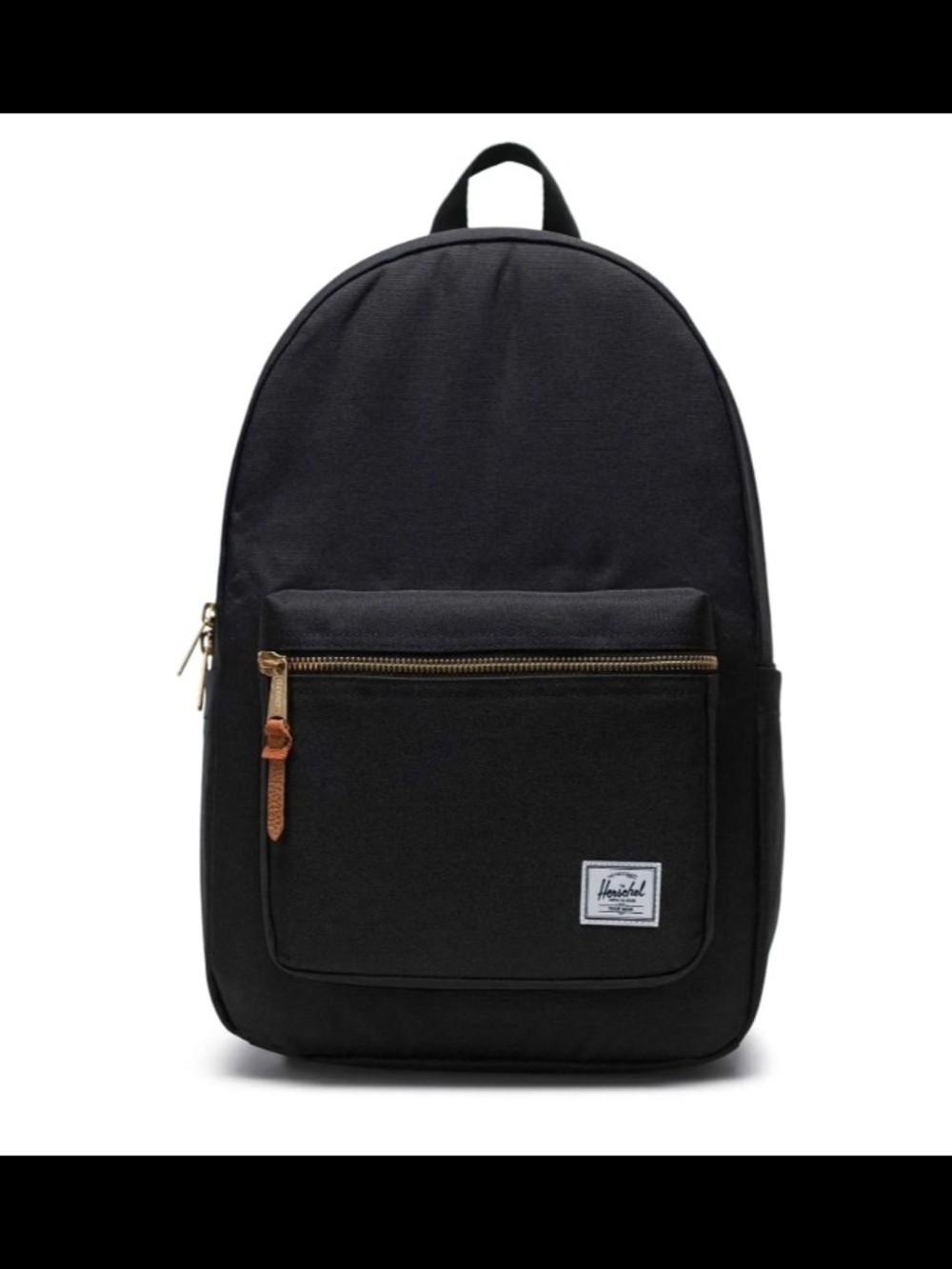 Herschel Supply Company Black Backpack with Gold Zipper Accent